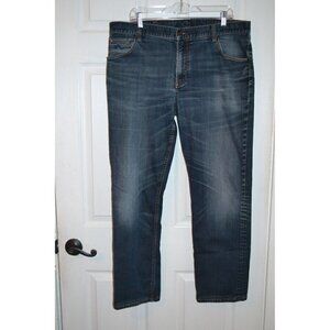 Alberto Stone Washed Jeans - Size W40 L 34 - Modern Fit (Back Pocket Repaired)